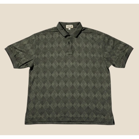 Pringle of Scotland Other - Pringle of Scotland Mens XL Polo Shirt Green Diamond Argyle Mercerized Cotton